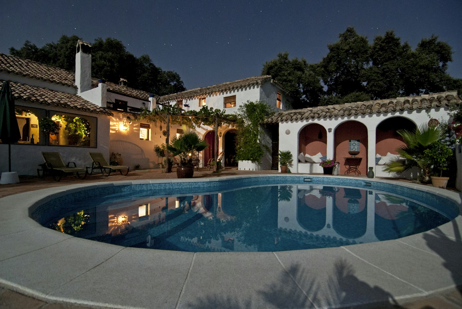 Luxury villa terrace and infinity pool